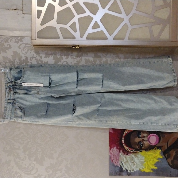 HIGHWAY JEANS WIDE LEG DISTRESSED JUNIOR SIZE 3 - Picture 1 of 6